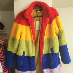 Dolls Kill | Daisy Street | s LG | Rainbow Fur